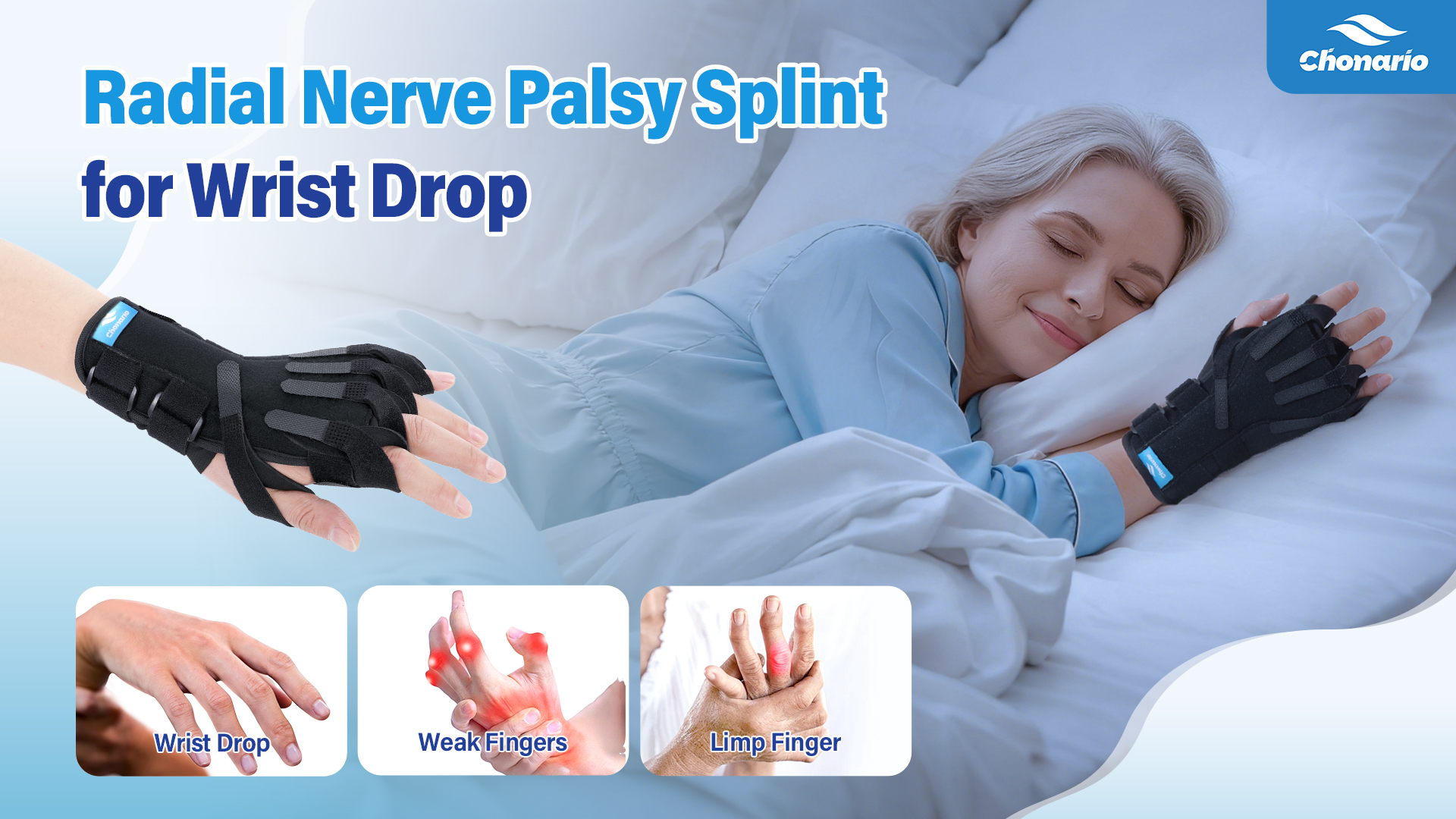 Amazon.com: Chonario Radial Nerve Palsy Splint Wrist Drop Brace
